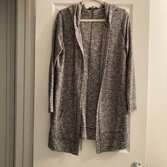 Project Runway Hooded Open Sweater - Large Gray - Picture 1 of 4